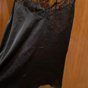 NWT Allison Joy Black Cami with Lace Detail